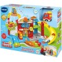 VTech 503907 Vroom Vroom Go Maxi Caserma dei Pompieri Interattiva Pista con Ascensore e Rampa 1 Veicolo e 4 Zone Magiche