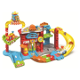 VTech 503907 Vroom Vroom Go Maxi Caserma dei Pompieri Interattiva Pista con Ascensore e Rampa 1 Veicolo e 4 Zone Magiche