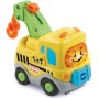 VTech 512707 Vroom Vroom Go Il Mio Primo Garage Interattivo Garage Parlante con Veicolo per Rimorchio e 9 Zone Magiche