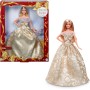 Mattel JBH95 Barbie Signature Magia delle Feste 2025 con gonna voluminosa a stampa damascata orecchini e tacchi dorati