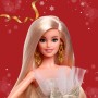Mattel JBH95 Barbie Signature Magia delle Feste 2025 con gonna voluminosa a stampa damascata orecchini e tacchi dorati