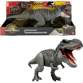 Mattel JCH02 Jurassic World Rebirth Power Devour - Tyrannosaurus Rex alto 22cm con funzione di attacco e suoni Mattel JCH02 Jurassic World Rebirth Power Devour - Tyrannosaurus Rex alto 22cm con funzione di attacco e suoni