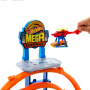 Mattel JBM74 Hot Wheels Mega Garage Pista con 3 Livelli di Gioco e 2 Loop macchinina ed Elicottero