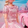 Mattel JBJ53 Barbie The Movie Margot Robbie con camicetta e gonna tutù rosa capelli acconciati e gioielli coordinati