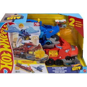 Mattel JBM72 Hot Wheels City Drago Trasportatore Trasformabile e 2 macchinine con Drago Rimovibile Mattel JBM72 Hot Wheels City Drago Trasportatore Trasformabile e 2 macchinine con Drago Rimovibile