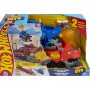 Mattel JBM72 Hot Wheels City Drago Trasportatore Trasformabile e 2 macchinine con Drago Rimovibile