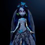 Mattel JDR67 Monster High Skullector Emily La sposa cadavere con abito da sposa in tela di ragno accessori e piedistallo
