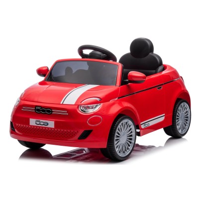 Auto Macchina Elettrica per Bambini Nuova Fiat 500e 12V con Telecomando e Cinture di Sicurezza