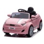 Auto Macchina Elettrica per Bambini Nuova Fiat 500e 12V con Telecomando e Cinture di Sicurezza
