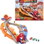 Mattel JFL57 CARS Sfreccia e Soccorri Circuito per Soccorso Stradale con McQueen Chicks Hicks e 2 veicoli di Pitty