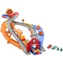 Mattel JFL57 CARS Sfreccia e Soccorri Circuito per Soccorso Stradale con McQueen Chicks Hicks e 2 veicoli di Pitty