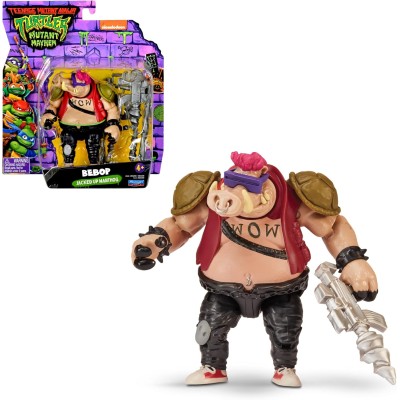 Giochi Preziosi - Tartarughe Ninja Caos Mutante Action Figure Bebop Articolata 12cm e con Armi da Combattimento