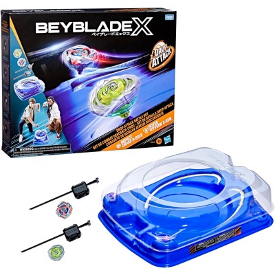 Hasbro G0842 Beyblade X Drop Attack Set da Battaglia con Beystadium con Impact Drake 9-60LR e Hover Wyvern 3-85N