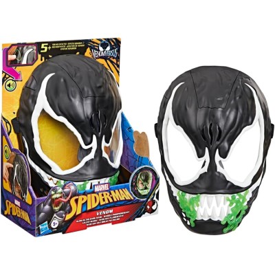 Hasbro G1828 Marvel Spider-Man VenomVersus maschera di Venom che si illumina al buio
