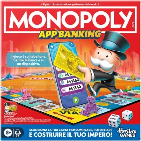 Hasbro G1424 Monopoly App Banking Gioco da Tavolo Scansiona App Banca Gratuita per 2-6 Giocatori