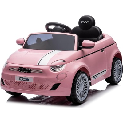 Auto Macchina Elettrica per Bambini Nuova Fiat 500e 12V con Telecomando e Cinture di Sicurezza