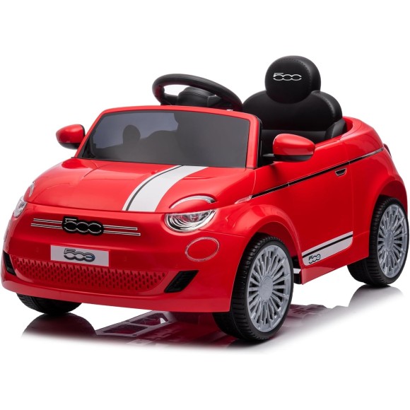 Auto Macchina Elettrica per Bambini Nuova Fiat 500e 12V con Telecomando e Cinture di Sicurezza
