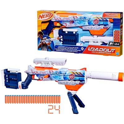Hasbro G1763 Nerf Loadout Arctic Zerostriker blaster e 24 dardi N1