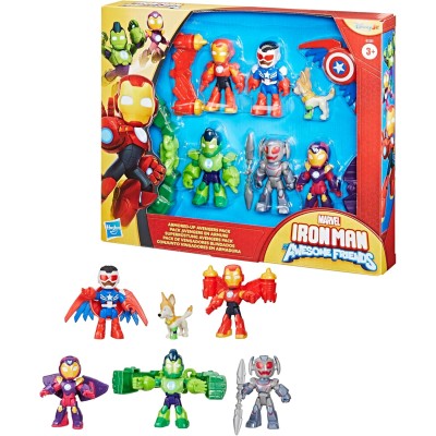 Hasbro G1255 Marvel Iron Man e i Suoi Fantastici Amici Set di Action Figure da 8cm