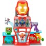 Hasbro G1259 Marvel Iron Man e i Suoi Fantastici Amici - Iron Quarters interattivo con personaggi accessori e maschera