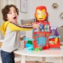 Hasbro G1259 Marvel Iron Man e i Suoi Fantastici Amici - Iron Quarters interattivo con personaggi accessori e maschera