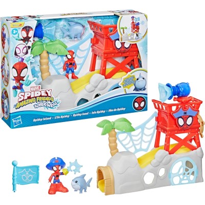 Hasbro G0665 Marvel Spidey e i suoi fantastici amici Water-Webs isola di Spidey playset di Spider-Man