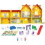 Hasbro G05085L0 Peppa Pig - La Grande casa di Peppa con 3 bambole 11 accessori e adesivi
