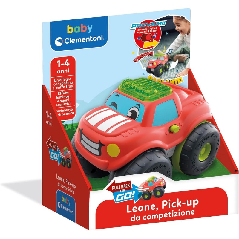 Clementoni 17500 Leone Pick-up Fuoristrada con Suoni e Sirene Stimola Manualità Vista e Udito