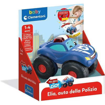 Clementoni 17501 Elia Auto della Polizia Macchina con Suoni e Sirene Stimola Manualità Vista e Udito