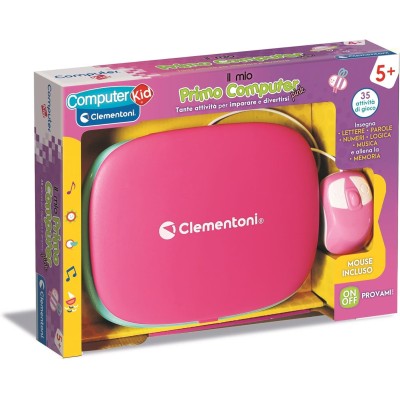 Clementoni 16657 Sapientino Il Mio Primo Computer Pink Educativo Interattivo con 35 Attività per Imparare Lettere Logica Musica