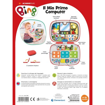 Clementoni 17999 Il Mio Primo Computer Bing Educativo Computer Centro Attività Prima Infanzia