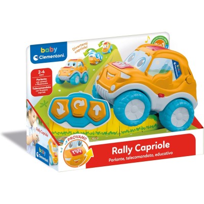 Clementoni 17996 Baby Rally Capriole Macchina Telecomandata con Suoni e Canzoni Stimola Manualità Linguaggio e Coordinazione