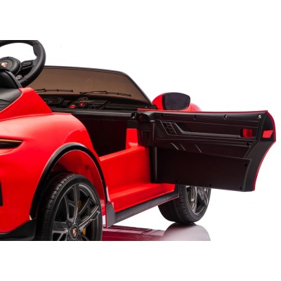 Auto Elettrica Porsche Taycan 24V Macchina per Bambini 2 Posti Reali con Ruote in Gomma Telecomando