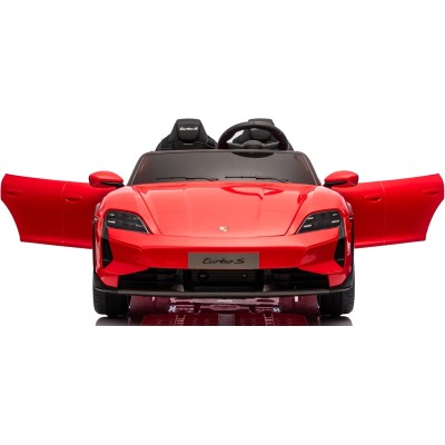 Auto Elettrica Porsche Taycan 24V Macchina per Bambini 2 Posti Reali con Ruote in Gomma Telecomando