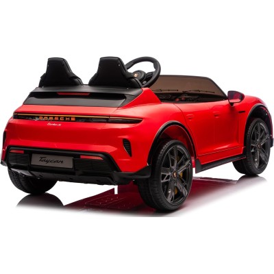Auto Elettrica Porsche Taycan 24V Macchina per Bambini 2 Posti Reali con Ruote in Gomma Telecomando