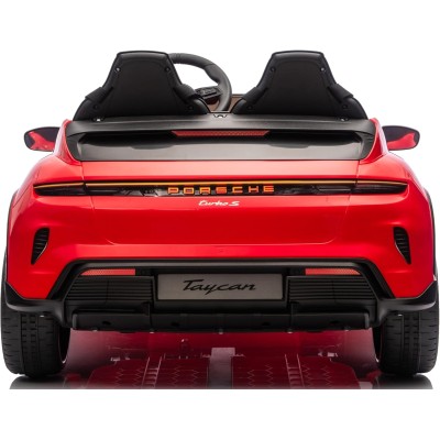Auto Elettrica Porsche Taycan 24V Macchina per Bambini 2 Posti Reali con Ruote in Gomma Telecomando
