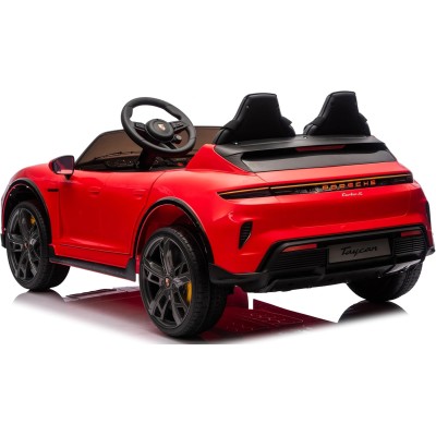 Auto Elettrica Porsche Taycan 24V Macchina per Bambini 2 Posti Reali con Ruote in Gomma Telecomando