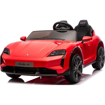 Auto Elettrica Porsche Taycan 24V Macchina per Bambini 2 Posti Reali con Ruote in Gomma Telecomando