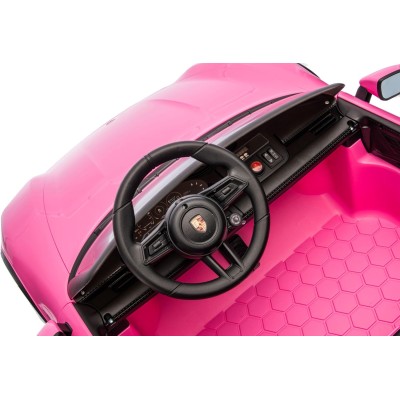Auto Elettrica Porsche Taycan 24V Macchina per Bambini 2 Posti Reali con Ruote in Gomma Telecomando
