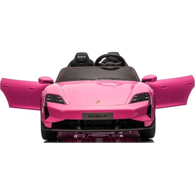 Auto Elettrica Porsche Taycan 24V Macchina per Bambini 2 Posti Reali con Ruote in Gomma Telecomando