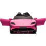 Auto Elettrica Porsche Taycan 24V Macchina per Bambini 2 Posti Reali con Ruote in Gomma Telecomando