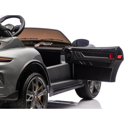 Auto Elettrica Porsche Taycan 24V Macchina per Bambini 2 Posti Reali con Ruote in Gomma Telecomando