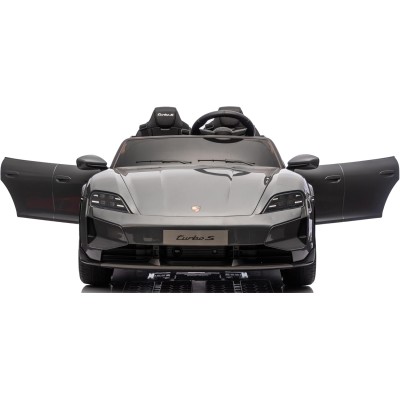 Auto Elettrica Porsche Taycan 24V Macchina per Bambini 2 Posti Reali con Ruote in Gomma Telecomando