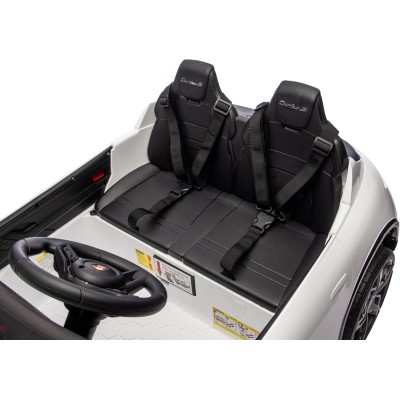 Auto Elettrica Porsche Taycan 24V Macchina per Bambini 2 Posti Reali con Ruote in Gomma Telecomando