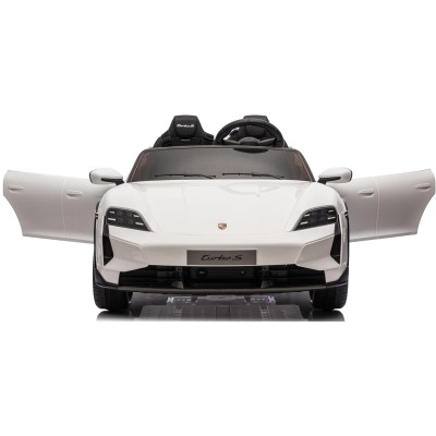 Auto Elettrica Porsche Taycan 24V Macchina per Bambini 2 Posti Reali con Ruote in Gomma Telecomando
