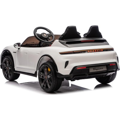 Auto Elettrica Porsche Taycan 24V Macchina per Bambini 2 Posti Reali con Ruote in Gomma Telecomando