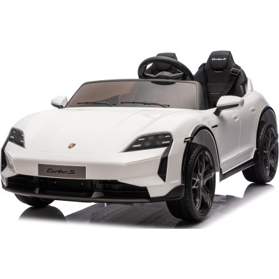Auto Elettrica Porsche Taycan 24V Macchina per Bambini 2 Posti Reali con Ruote in Gomma Telecomando