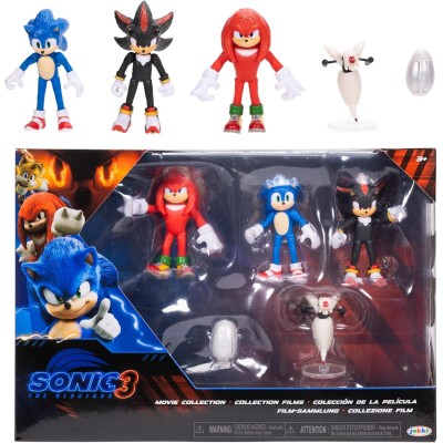 Jakks Pacific 424084 Sonic 3 Movie Multipack Action Figure 6cm Ispirate al Film e Altamente Dettagliati
