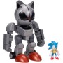 Jakks Pacific 429844 Sonic The Hedgehog – Set Mecha Sonic da 20cm Articolato con Luci e Figura di Sonic