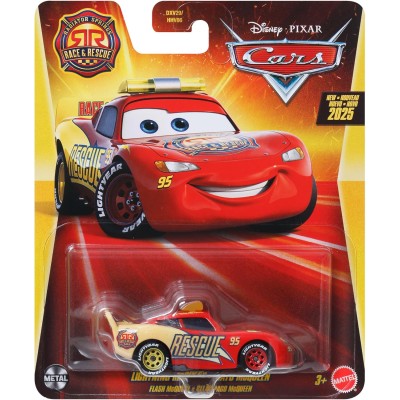 Mattel JDG59 Disney Cars Mattel 2025 - Saetta McQueen Race & Rescue in scala 1:55